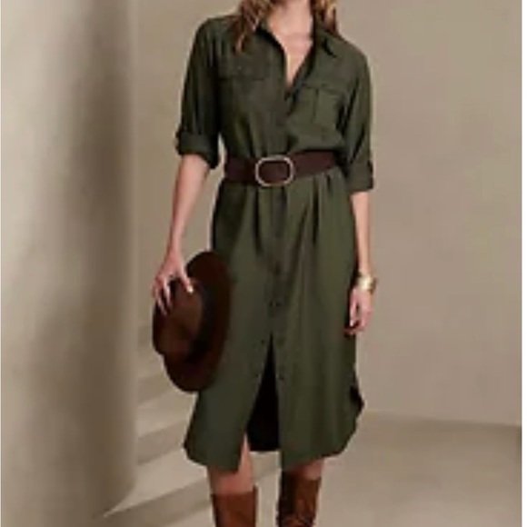 NWT UTILITY MAXI SHIRTDRESS - Picture 3 of 6